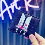 کیف پول چرمی لوگو بی تی اس bts