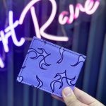 کیف پول شعله بنفش چرمی